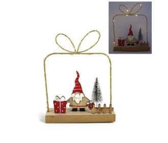 Χριστουγεννιάτικο ξύλινο διακοσμητικό φωτιζόμενο 13,5x4,5x17εκ. Χριστουγεννιάτικο ξύλινο διακοσμητικό φωτιζόμενο 13,5x4,5x17εκ.