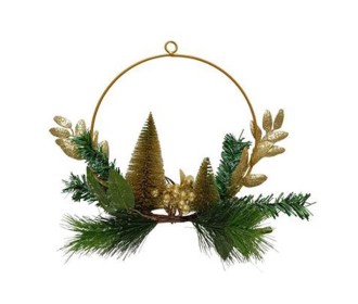 Στεφάνι στρογγυλό με glitter σε χρυσό χρώμα ø26εκ. Στεφάνι στρογγυλό με glitter σε χρυσό χρώμα ø26εκ.