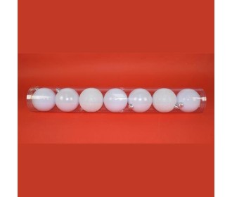 Χριστουγεννιάτικες μπάλες πλαστικές λευκές κοκτέηλ 7τεμ., Ø8εκ. Χριστουγεννιάτικες μπάλες πλαστικές λευκές κοκτέηλ 7τεμ., Ø8εκ.