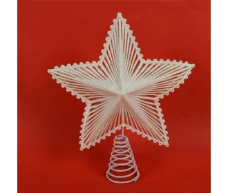 Κορυφή δέντρου αστέρι λευκή Y26x5x20εκ.