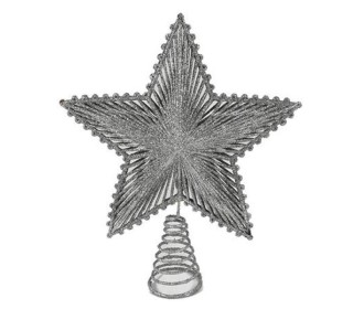 Κορυφή δέντρου αστέρι ασημί Y26x5x20εκ.