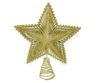 Κορυφή δέντρου αστέρι χρυσή Y26x5x20εκ.