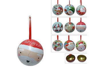 Χριστουγεννιάτικες μπάλες-κουτιά Ø8εκ. μεταλλικές κοκτέηλ 9 σχέδια Χριστουγεννιάτικες μπάλες-κουτιά Ø8εκ. μεταλλικές κοκτέηλ 9 σχέδια