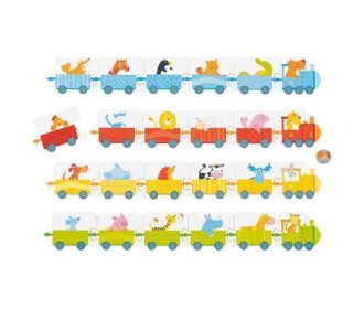 Goki επιτραπέζιο ξύλινο *Τρενάκια*