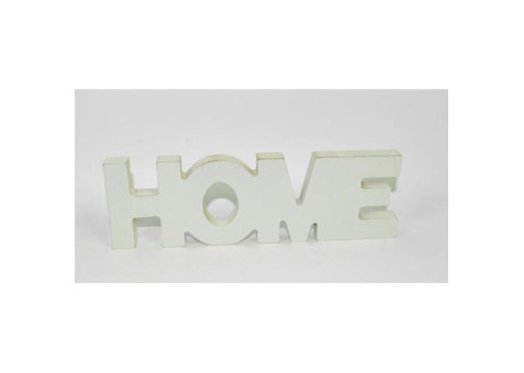 Επιγραφή ξύλινη home λευκή 19x5εκ.
