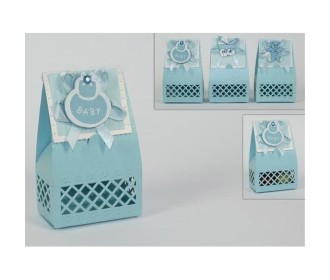 Κουτάκι χάρτινο μπλε για μπομπονιέρα βάπτισης 13x6.5εκ. Κουτάκι χάρτινο μπλε για μπομπονιέρα βάπτισης 13x6.5εκ.