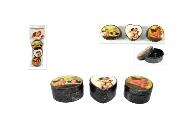 Κουτάκια πλαστικά αγγελάκια 3τεμ. σε blister Κουτάκια πλαστικά αγγελάκια 3τεμ. σε blister