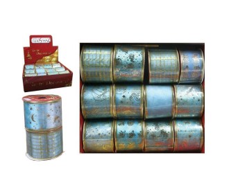 Κορδέλα χριστ. υφασμάτινη γαλάζια 6x270εκ.