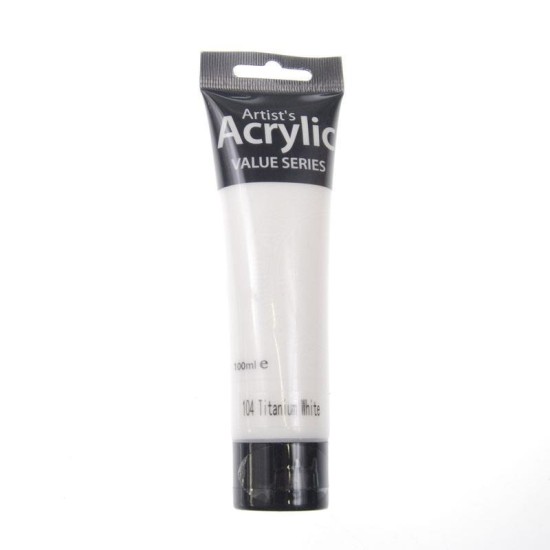Phoenix ακρυλικό χρώμα 104 titanium white, σωληνάριο 100ml Phoenix ακρυλικό χρώμα 104 titanium white, σωληνάριο 100ml