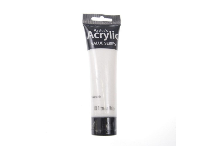 Phoenix ακρυλικό χρώμα 104 titanium white, σωληνάριο 100ml Phoenix ακρυλικό χρώμα 104 titanium white, σωληνάριο 100ml