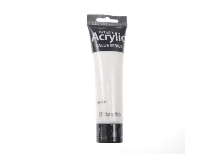 Phoenix ακρυλικό χρώμα 104 titanium white, σωληνάριο 100ml