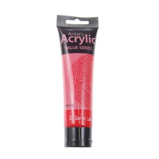 Phoenix ακρυλικό χρώμα 302 scarlet, σωληνάριο 100ml Phoenix ακρυλικό χρώμα 302 scarlet, σωληνάριο 100ml