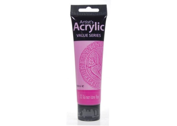 Phoenix ακρυλικό χρώμα 332 quinacridone rose, σωληνάριο 100ml