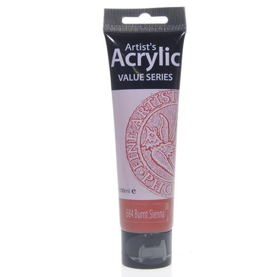 Phoenix ακρυλικό χρώμα 684 burnt sienna, σωληνάριο 100ml Phoenix ακρυλικό χρώμα 684 burnt sienna, σωληνάριο 100ml