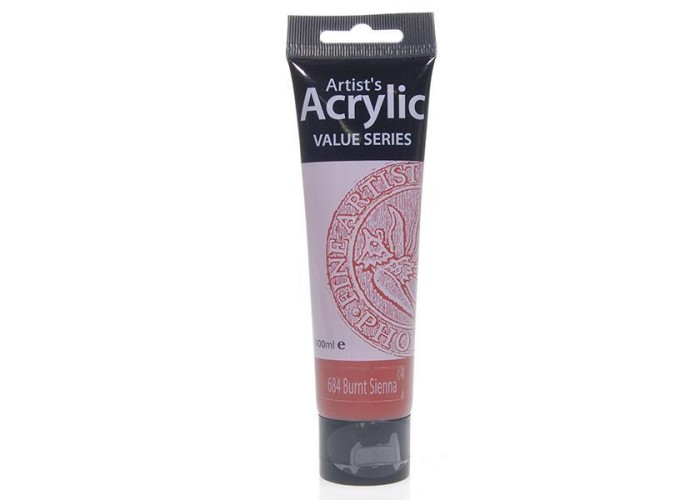 Phoenix ακρυλικό χρώμα 684 burnt sienna, σωληνάριο 100ml Phoenix ακρυλικό χρώμα 684 burnt sienna, σωληνάριο 100ml