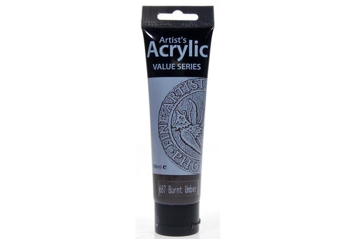 Phoenix ακρυλικό χρώμα 687 burnet umber, σωληνάριο 100ml Phoenix ακρυλικό χρώμα 687 burnet umber, σωληνάριο 100ml