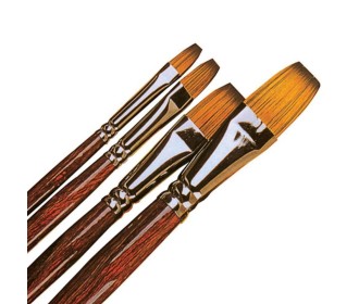 Πινέλο πλακέ με κοντή λαβή - συνθετική τρίχα Νο12