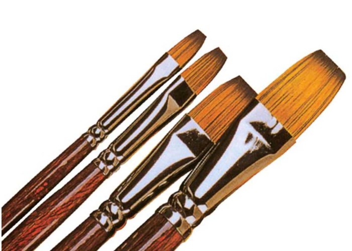 Πινέλο πλακέ με κοντή λαβή - συνθετική τρίχα Νο16 Πινέλο πλακέ με κοντή λαβή - συνθετική τρίχα Νο16