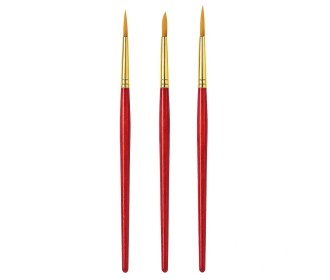 Πινέλα ζωγραφικής κοντή λαβή σετ 3 τεμαχίων