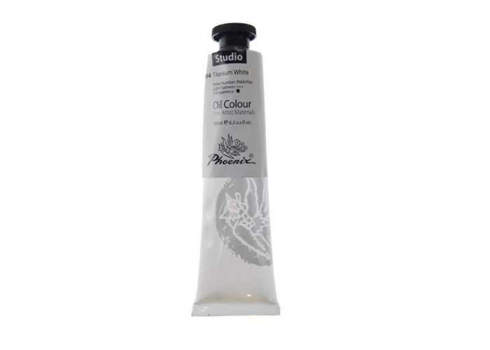 Phoenix χρώμα λαδιού titanium white 200ml Phoenix χρώμα λαδιού titanium white 200ml
