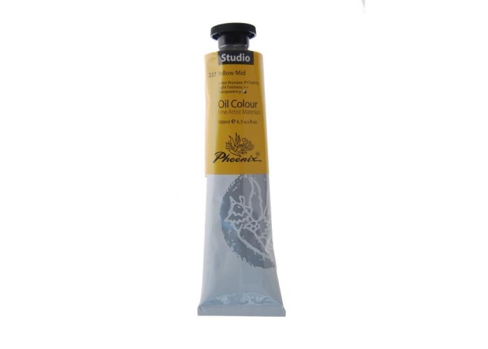 Phoenix χρώμα λαδιού yellow mid 180ml Phoenix χρώμα λαδιού yellow mid 180ml