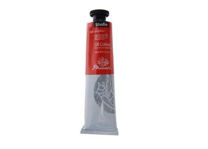 Phoenix χρώμα λαδιού vermillion 180ml Phoenix χρώμα λαδιού vermillion 180ml