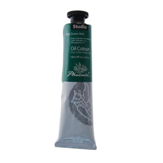 Phoenix χρώμα λαδιού mid green 180ml Phoenix χρώμα λαδιού mid green 180ml