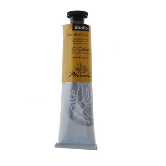 Phoenix χρώμα λαδιού yellow ochre 180ml Phoenix χρώμα λαδιού yellow ochre 180ml
