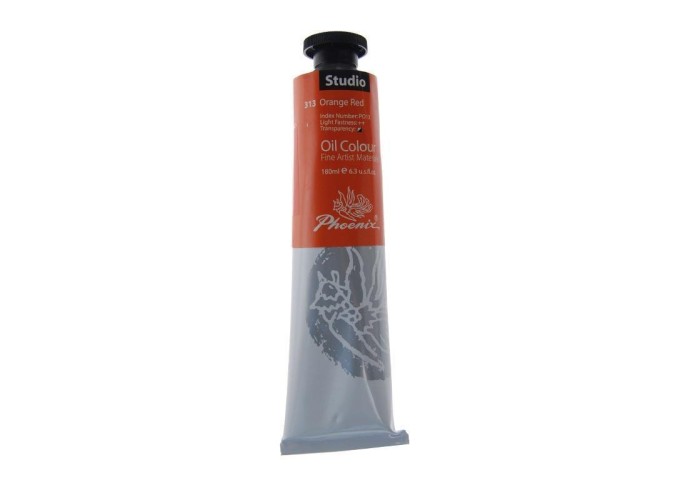 Phoenix χρώμα λαδιού orange red 180ml Phoenix χρώμα λαδιού orange red 180ml