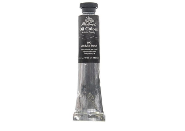 Phoenix χρώμα λαδιού 690 vandyke brown, σωληνάριο 50ml Phoenix χρώμα λαδιού 690 vandyke brown, σωληνάριο 50ml