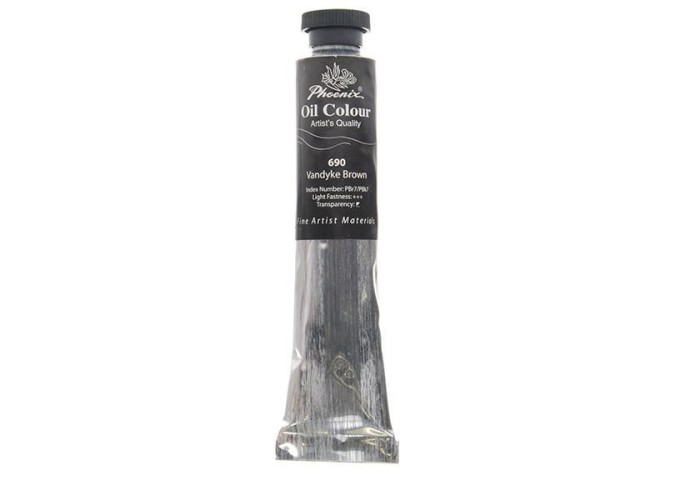 Phoenix χρώμα λαδιού 690 vandyke brown, σωληνάριο 50ml