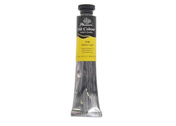 Phoenix χρώμα λαδιού 216 yellow light, σωληνάριο 50ml Phoenix χρώμα λαδιού 216 yellow light, σωληνάριο 50ml