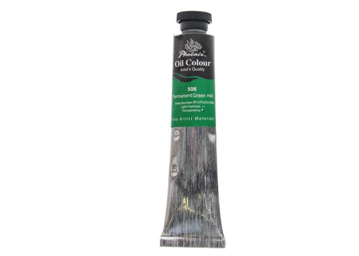 Phoenix χρώμα λαδιού 508 permt mid green, σωληνάριο 50ml Phoenix χρώμα λαδιού 508 permt mid green, σωληνάριο 50ml