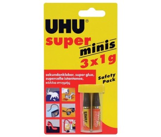 Uhu Super Glue mini 3x1gr Uhu Super Glue mini 3x1gr