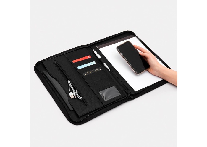 Portfolio με φερμουάρ PVC μαύρο Υ34x25,5εκ. Portfolio με φερμουάρ PVC μαύρο Υ34x25,5εκ.