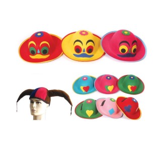 Καπέλα τσόχινα κλόουν σε διάφορα χρώματα