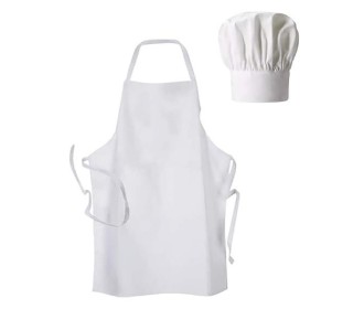 Σετ μάγειρα ποδιά και σκούφος non woven Σετ μάγειρα ποδιά και σκούφος non woven