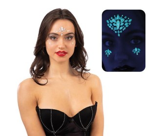 Διαμαντάκια αυτοκόλλητα προσώπου glow in the dark Διαμαντάκια αυτοκόλλητα προσώπου glow in the dark