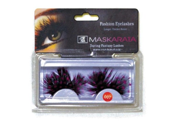 Βλεφαρίδες πουπουλένιες πουά φουξ