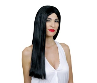Περούκα μακριά μαλλιά μαύρη Περούκα μακριά μαλλιά μαύρη