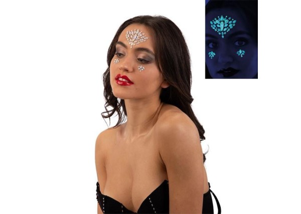 Διαμαντάκια αυτοκόλλητα προσώπου glow in the dark 2. Διαμαντάκια αυτοκόλλητα προσώπου glow in the dark 2.