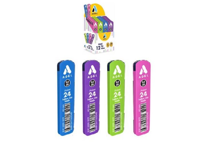 Adel μύτες για μηχανικό μολύβι 0,5mm., 2Β Adel μύτες για μηχανικό μολύβι 0,5mm., 2Β