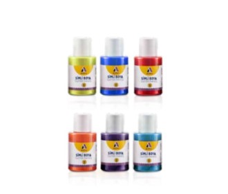 Adel σετ 6 ακρυλικών χρωμάτων Glitter, 25ml ανά χρώμα