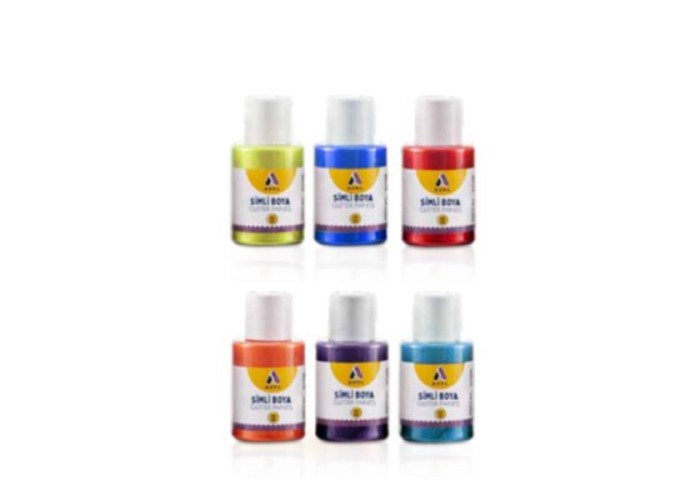 Adel σετ 6 ακρυλικών χρωμάτων Glitter, 25ml ανά χρώμα Adel σετ 6 ακρυλικών χρωμάτων Glitter, 25ml ανά χρώμα
