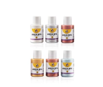 Adel σετ 6 ακρυλικών χρωμάτων Metallic, 25ml ανά χρώμα