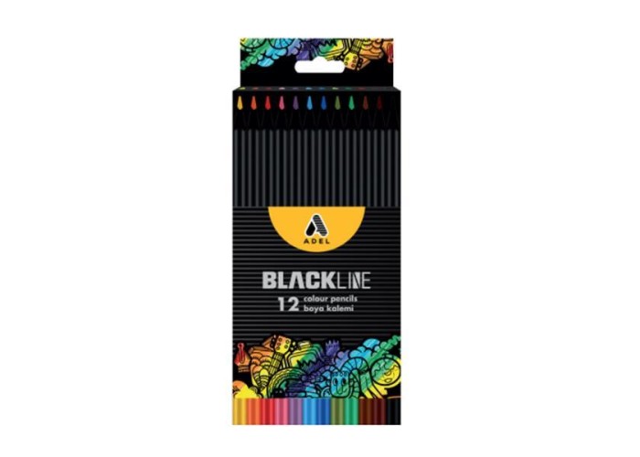 Adel σετ 12 ξυλομπογιές Black Line Adel σετ 12 ξυλομπογιές Black Line