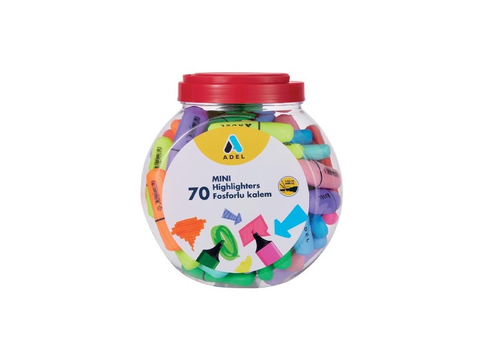 Adel mini φωσφορούχοι μαρκαδόροι υπογράμμισης Adel mini φωσφορούχοι μαρκαδόροι υπογράμμισης