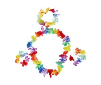 Σετ κολιέ χαβανέζας 4 τμχ Σετ κολιέ χαβανέζας 4 τμχ