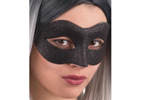 Μάσκα προσώπου glitter μαύρη