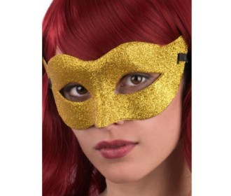 Μάσκα προσώπου glitter χρυσή Μάσκα προσώπου glitter χρυσή